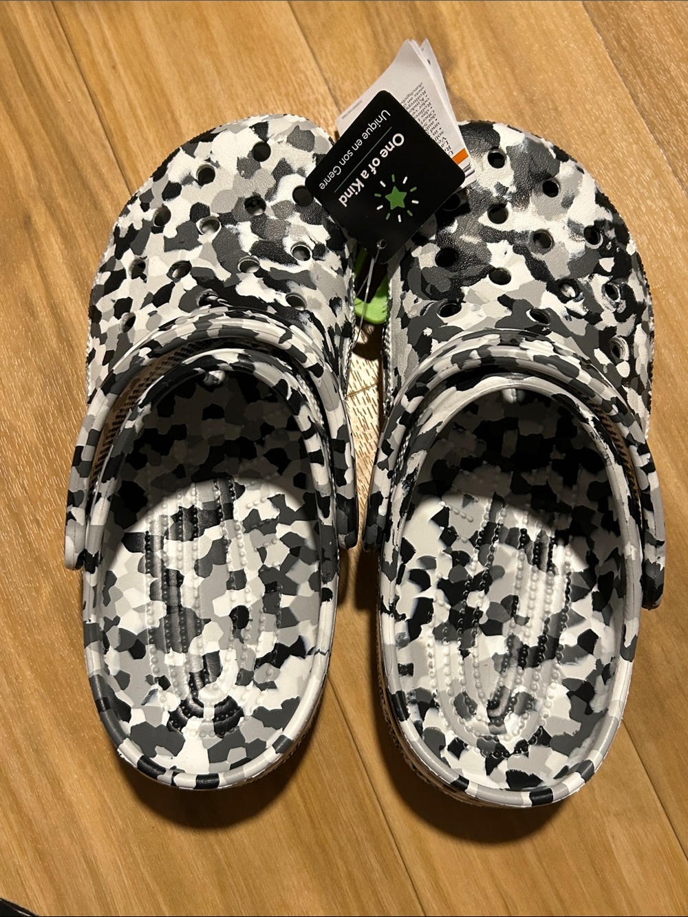 CROCS Kids Black & White Speckle Clog